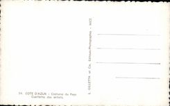 CPA Cote D'Azur Costume du pays Cueillette des oeillets Folklore Enfant