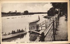 CPA Vichy Les Quais De l'Allier Et l'Embarcadere Du Golf