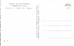 CPSM Abbaye De Fontfroide Narbonne cloitre Et Chevet De l'Eglise