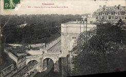 CPA Vincennes Old strong Lily Gate On Wood