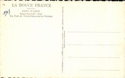 CPA Cote D'Azur Saint Raphael Le Port et Notre Dame de la Victoire Bateau