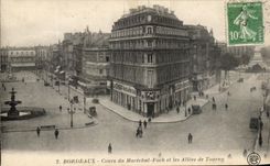 CPA Bordeaux Course of the Foch Marshal and the Alleys of Tourny