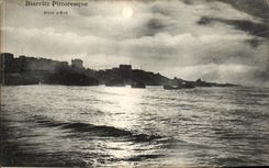 CPA Biarritz Pittoresque Nuit d'Ete