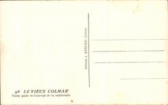 Viejos Colmar viejos pozo de CPA y transept de la catedral