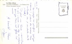 CPA la dimension del santo azul Honorat de la isla la fortaleza Manastere viejo Fortufie del castillo