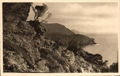 CPA La Douce France Cote D'Azur Les Iles D'Hyeres Porquerolles Vue Sur La Pointe De l'Oustaou De Diou Et Le Grand