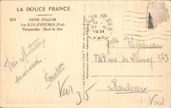 CPA La Douce France Cote D'Azur Les Iles D'Hyeres Porquerolles Bord De Mar