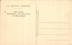 CPA the Alps Grenoble Edges of Isere and the Snow-covered Alps