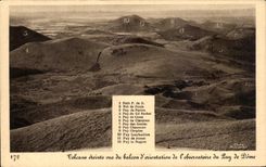 CPA Extinct volcanos Seen Of the Balcony of Orientation of the Observatory Of Puy De Dome