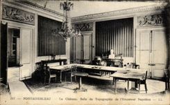 CPA Fontainebleau the Castle Room of Topography of the Napoleon Emperor 1st