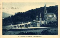 CPA Lourdes the Basilica and Iron has Chevel