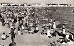 CPA Royan la playa delante del bulevar C Grandiere