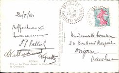 CPA Royan la playa delante del bulevar C Grandiere