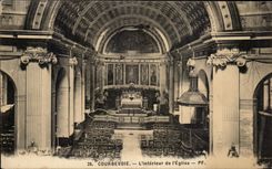 CPA Courbevoie Interior Of the Church