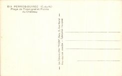 CPA Perros Guirec Beach De Trestignel And Pointe Of the Castle