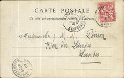 CPA Blarritz La Digue du Rocher de la VIerge par Gros Temps