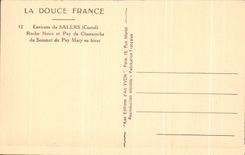 CPA Surroundings of Salers Black Rock and Puy de Chavaroche of the Summit of Puy Mary in winter