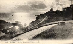 CPA Biarritz Effet Du Nuit Sur L'Atalaye