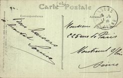 CPA Soissons Street Of the Hotel El Dien Towards the Street Of the Mount Reverse Hotel God Street Militaria