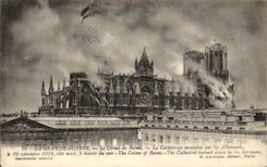 CPA the Great War the Crime Of Rheims the Cathedral Set fire to By the Militaria Germans