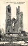 CPA Mont St Eloi Les Tours Bombardees Militaria 