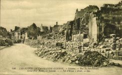 CPA the Ruins of the Great War let us soissons street of pot Militaria the tin