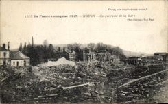 CPA reconquered France Noyon This qur remains Militaria Station