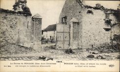 CPA la granja de Nogeon cuyo I interior se llena de los cadaveres alemanes de Militaria