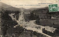 CPA Lourdes Panoramic View on the Basilica