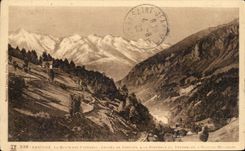 CPA Bareges La Route Des Pyrenees Entree De Bareges A la Descente de Tourmalet 