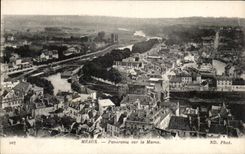 CPA Meaux Panorama sur la Marne