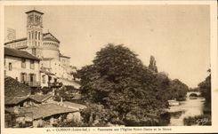 CPA Clisson Panorama Sur l'Eglise Notre Dame et la Sevre