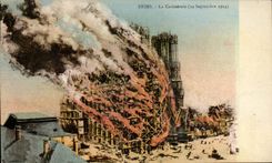 CPA Rheims Catherdale Militaria