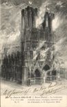 CPA the Rheims War the Militaria Cathedral