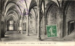 CPA Mont Saint Michel the Abbey the Refectory Of Hosts