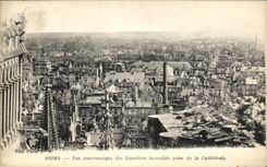 CPA Rheims Panoramic View Of the Districts Fires Taken Of the Militaria Cathedral