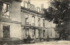 CPA Le Guerre Luneville Facade De La Sous Prefecture Apres L'Incendie Militaria 