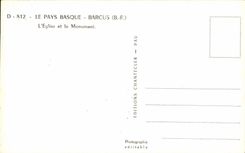 CPSM the Barcus Pays Basque the Church and the Monument