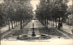 CPA Montlucon L'Avenue de la Gare