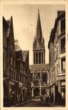CPA Caen La Rue Montoire Poissonnerie et eglise St pierre