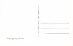 CPA Metz vista en el Mosela y el puente medio