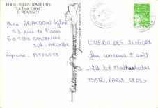 CPM Paris Illustrateurs La Tour Eiffel E Rousset