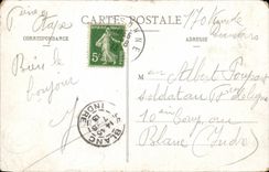 CPA Paris Camp of Sissonne Decoration of the Tents Militaria Eiffel Tower