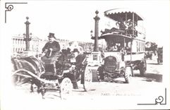 REPRO Paris D'Autrefois Place de la Concorde Un autobus