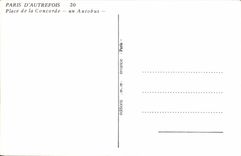 REPRO Paris D'Autrefois Place de la Concorde Un autobus