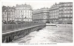 CPA Paris Innonde Pont de l'Archeveche