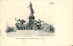 CPA Paris Triumph of the Republic of Dalou
