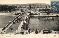 CPA Paris Panorama Of the Bridge And the Place Of the Harmony Seen from Of the Room Of Duputes