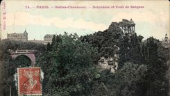 CPA Paris Hillocks Chaumont View-point And Brick Bridge