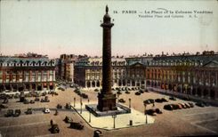 CPA Paris the Place and Coloanne Vendome